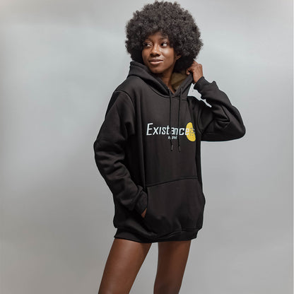 Black sherpa lining unisex hoodie